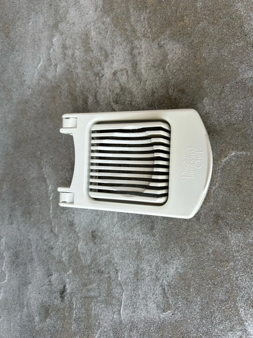 The Pampered Chef Egg Slicer Plus with Recipe White Plastic